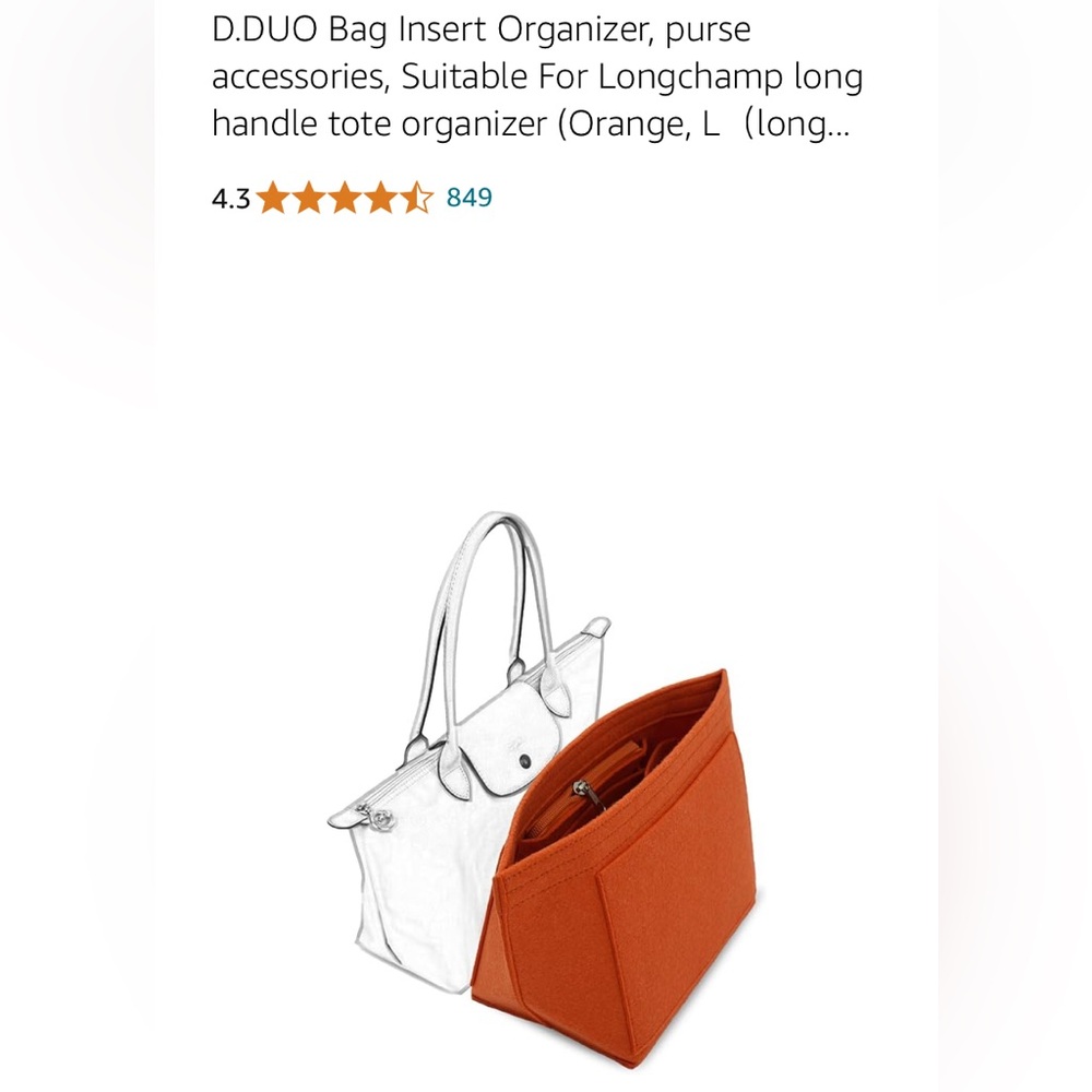 Orange Women's Tote Bag Insert